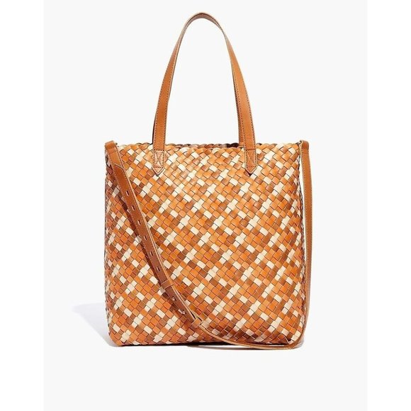 Madewell The Medium Transport Tote - Borsa In Pelle Marrone (Sella Inglese), Con Cerniera, Taglia Unica - copertina